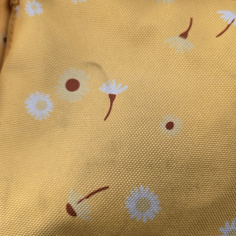 Yellow Daisy Floral Bee A Good Friend Canvas Backpack School Travel Bag